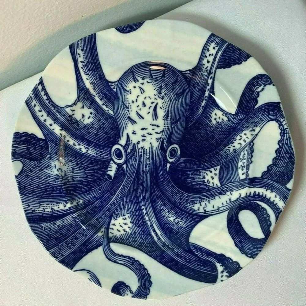 Anthropologie From the Deep Octopus 8” Salad Plate